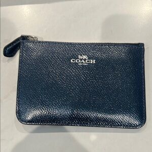 Coach Navy Blue ID Card Case